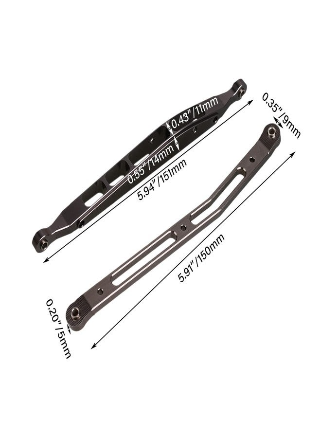 Mxfans Titanium Al. Upgrade Rear Upper & Lower Chassis Linkage Link Replacement for AXIAL YETI Rock Racer 90026 RC 1:10 AX31007 Pack of 2 - Image 4