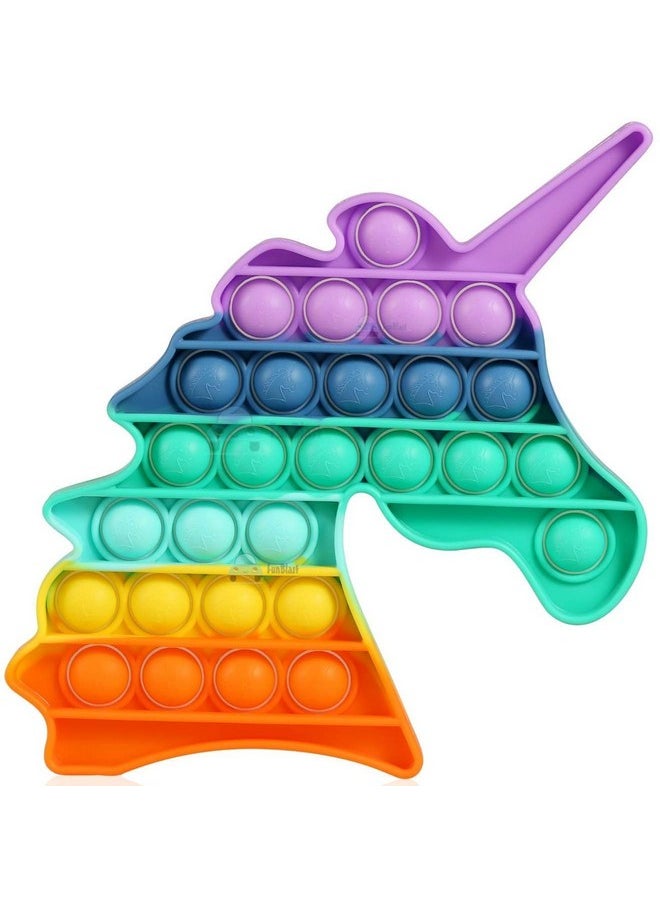 FunBlast - FunBlast Pop It - Popit Game, Poppet for Kids, Pop It Toy, Pop It Toys for Kids, Pop It Fidget Toy, Pop It Big, Pop It for Girls, Butterfly Pop It Toy Fidget with Unicorn Pop It Game & Keychain Pop It Toy, Pop It for Boys, Stress Relief Toys (Pack of 3 Pcs) - Image 1