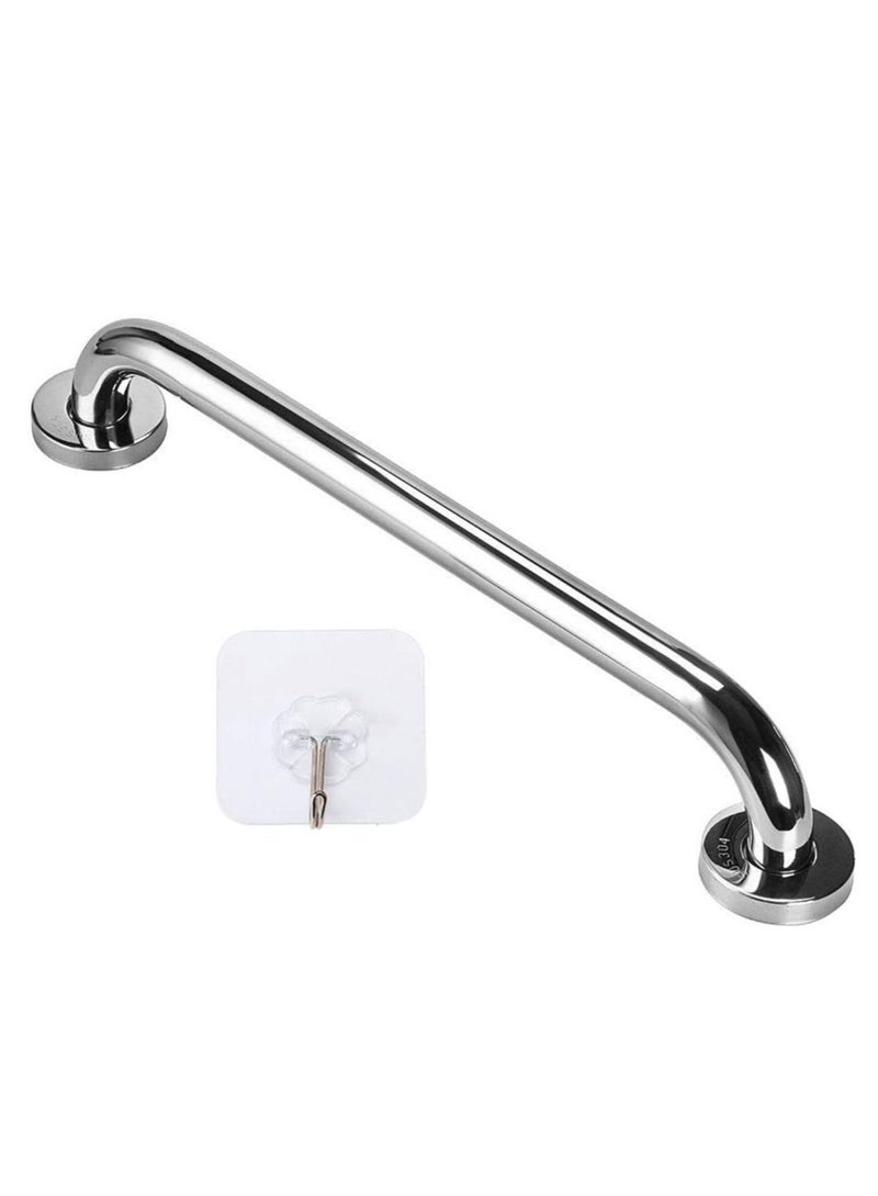 ZUEXT 16 Inch Stainless Steel Shower Grab Bar, Chrome Shower Handle, Bathroom Balance Bar, Safety Hand Rail Support Bar for Handicap Elderly Injury, Senior Assist Bath Tub Wall Concealed Mount Handle  - Image 1