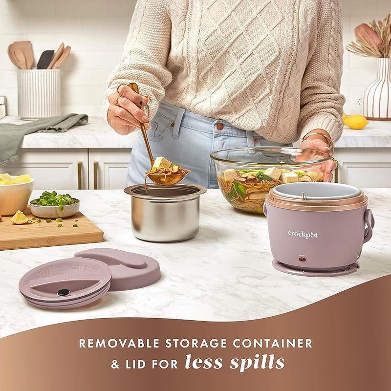 Crock-Pot - 20oz Lunch Food Warmer, Heated Lunch Box, Sphinx Pink (2158951) - Image 4