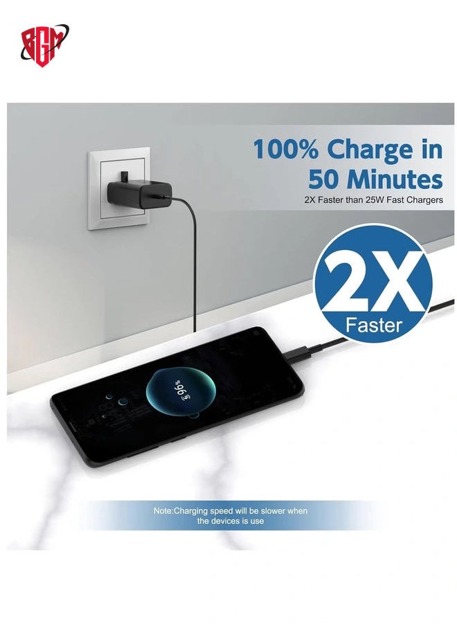 45W Super Fast for Samsung Galaxy S23 Ultra, S23+, S23, S22 Ultra 5G, S22+, S22, S20, S20 FE, S21, S10, A53, A33, A13, A03, M13 USB-C Phone Wall Plug for Samsung