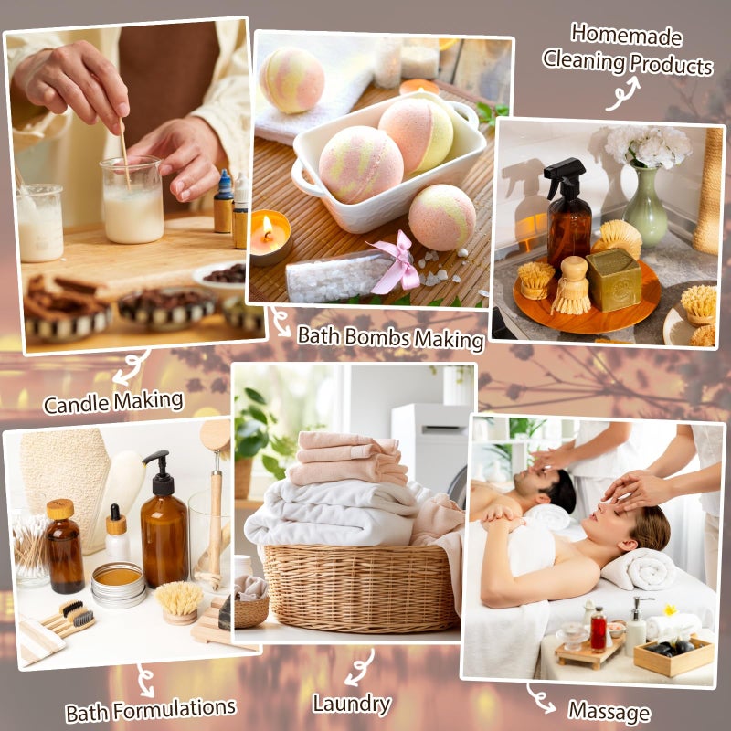 Comdian Essential Oil Set, 32 Pcs Fragrance Aromatherapy Oils for Skin, Diffusers, Home Care, Humidifier Laundry, Candle Making - Tea Tree, Sandalwood, Lavender, Vanilla, Eucalyptus and More(5mL) - Image 3