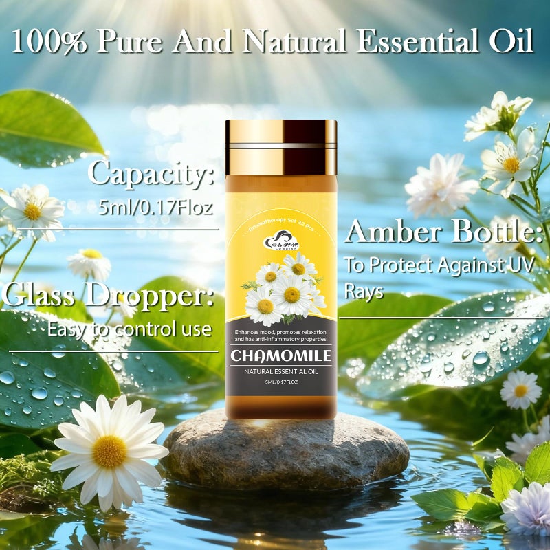 Comdian Essential Oil Set, 32 Pcs Fragrance Aromatherapy Oils for Skin, Diffusers, Home Care, Humidifier Laundry, Candle Making - Tea Tree, Sandalwood, Lavender, Vanilla, Eucalyptus and More(5mL) - Image 5