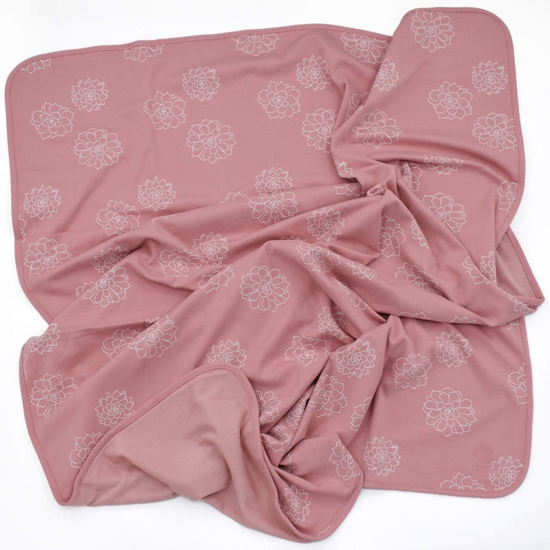 Woolino Woolino Toddler Blanket  Merino Wool and Organic Cotton Baby Blanket for Girls and Boys  4 Season  525 x 40  Succulent 