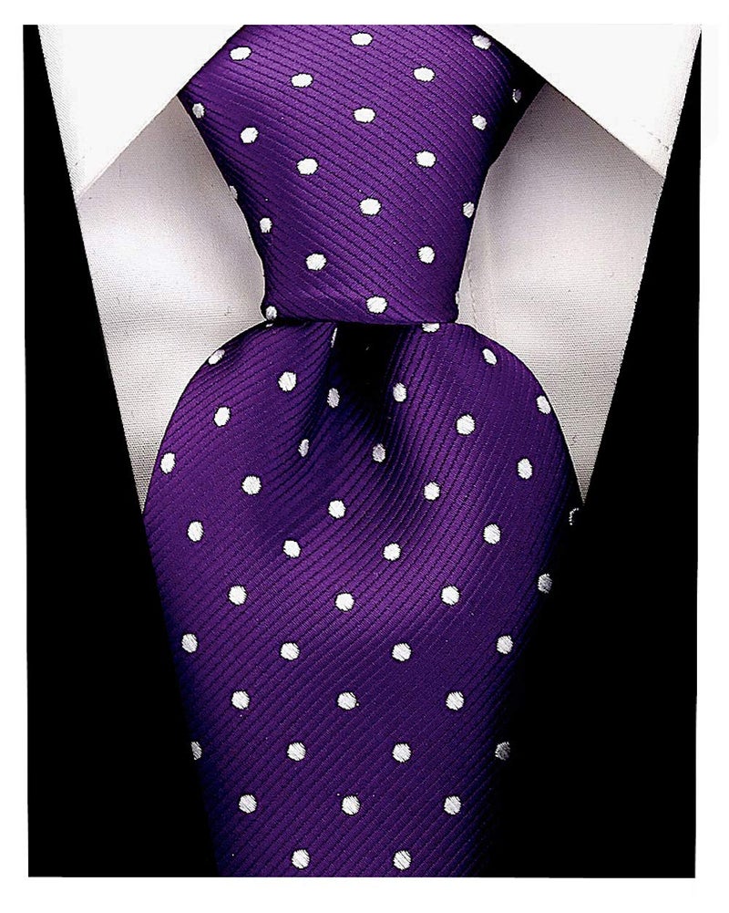 Scott Allan Collection Scott Allan Violet Polka Dot Tie For Men | Classic Woven Jacquard Purple Dotted Neck Tie | Corbatas para Hombres Elegantes Morado - Image 3