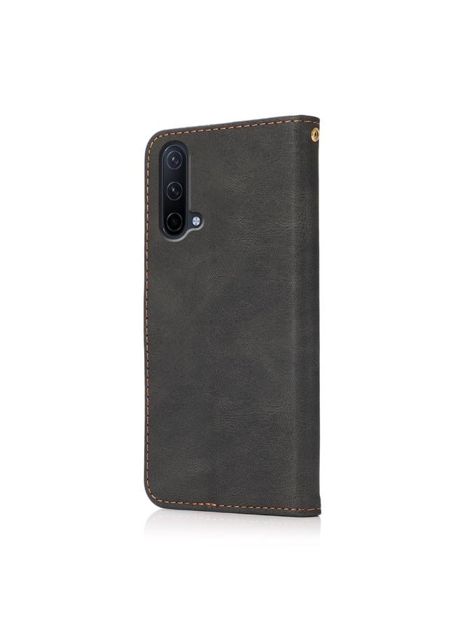 S-TOP Case For OnePlus Nord CE 5G Dual-color Stitching Leather Phone Case - Image 3