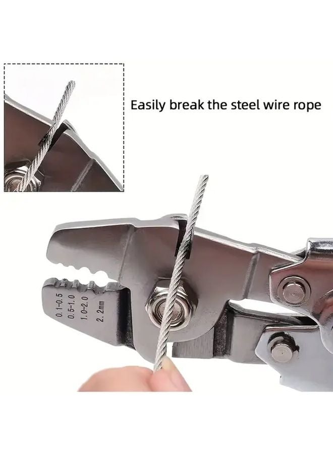 1PC Red Manual Wire Crimping Pliers For Steel Rope Cable Agriculture Home Use - Image 5