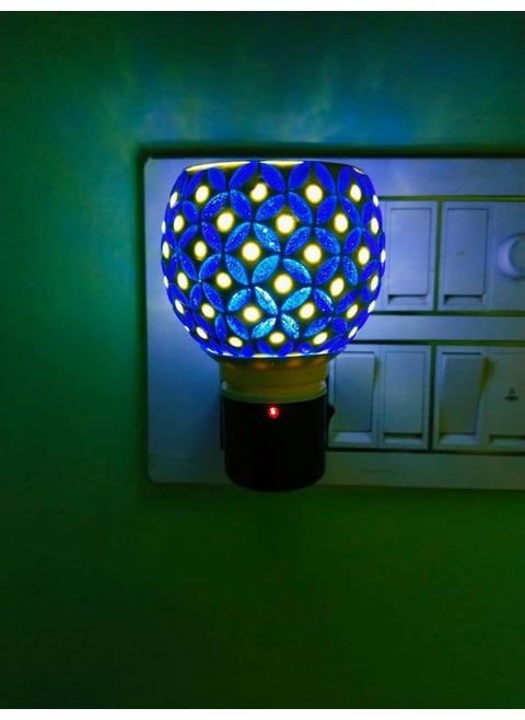 SHREE HANS CREATION Ceramic Kapur Dani Electrical Camphor DiffuserHome Fragrance Aroma Glass Kapoor Dani Essential Oil Diffuser Burner Night Lamp2080Offi