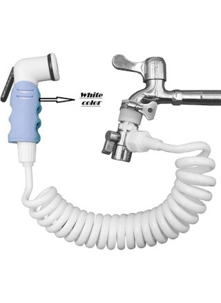 Portable Travel Shattaf, Travel Shattaf Portable Bidet Sprayer Toilet Sprayer, Shatafa Set With Hose And Adaptors For Faucets,Easy To Install Upto 2.5M Extendable Pipe (White Silicon Holder) - pzsku/ZFA72BCE1AFC53FC98D20Z/45/_/1731573694/00ece06a-45a1-411a-958c-f51b12810d47