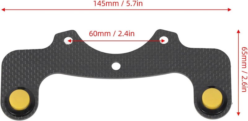 aqxreight Carbon Fiber Horn Button, Double Button Version Steering Wheel Replacement Kit for, Vertex 6 Bolts, Easy Installation, Improved Comfortability with Carbon Fiber Material, - Image 5