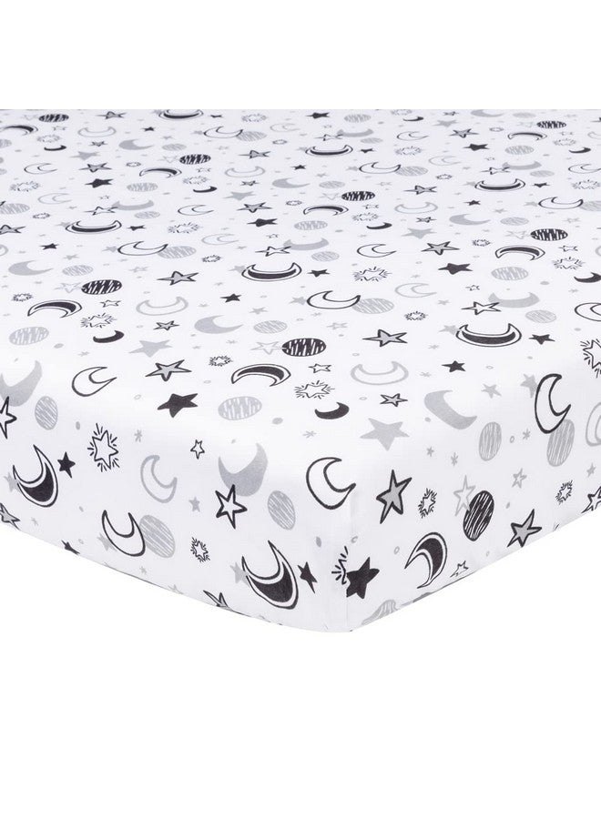 FIGEPO 4 Pack Star and Moon Neutral Unisex Fitted Baby Crib Sheets Set for Baby Boys or Girls - Image 4