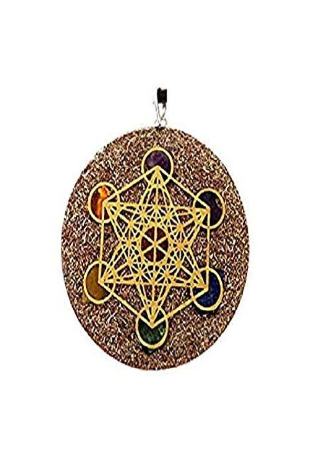CA AGATE Orgone Pendant Astrologist Metronome's Cube Merkaba Seven Chakras Sacred Geometry Orgone Pendant - Image 1