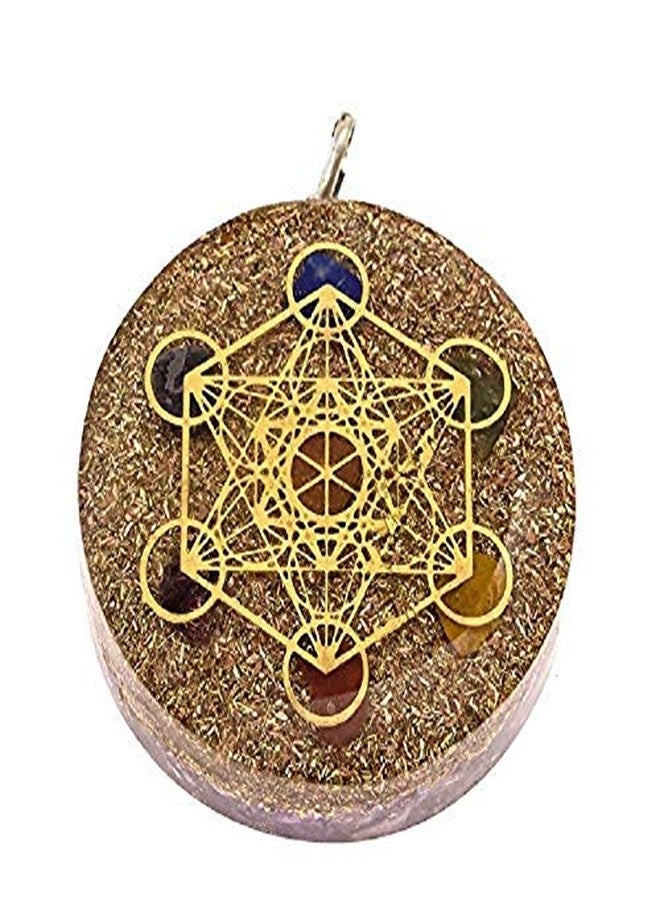 CA AGATE Orgone Pendant Astrologist Metronome's Cube Merkaba Seven Chakras Sacred Geometry Orgone Pendant - Image 4