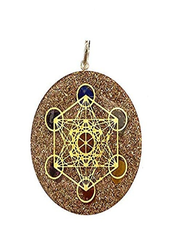 CA AGATE Orgone Pendant Astrologist Metronome's Cube Merkaba Seven Chakras Sacred Geometry Orgone Pendant - Image 2