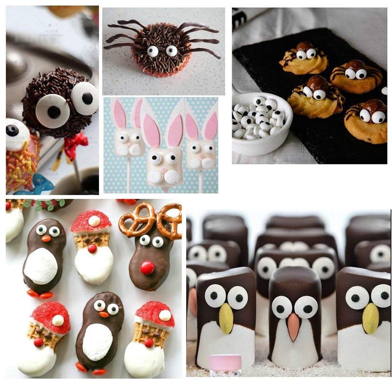 GEORLD Halloween Eyeballs Sprinkles 2 Bottle Candy Edible Eyeballs Eyes Cake Cupcake Toppers Cookie Dessert Decorations,6.9 Ounce,Two Size Mixed - Image 2