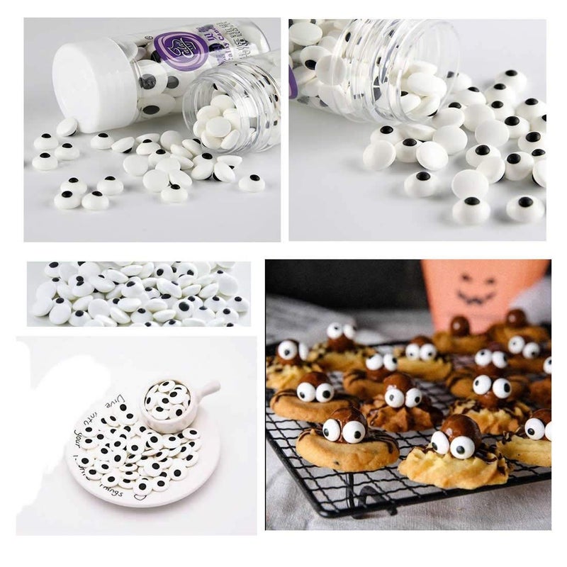 GEORLD Halloween Eyeballs Sprinkles 2 Bottle Candy Edible Eyeballs Eyes Cake Cupcake Toppers Cookie Dessert Decorations,6.9 Ounce,Two Size Mixed - Image 3