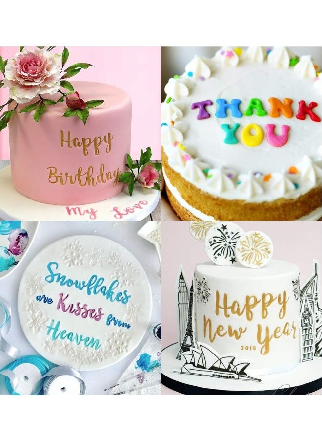 Generic - 4 Pcs Alphabet & Numbers Cake Stamp Set - High Heel & Sunglasses Fondant Molds for DIY Baking, Cookie & Biscuit Decorating Tools - Image 1