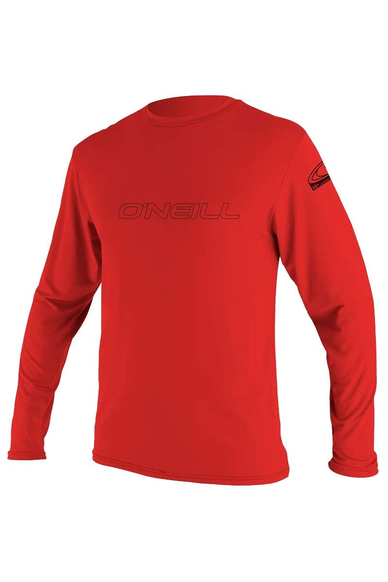 O'Neill Youth Basic Skins Long Sleeve Sun Shirt, UPF 50+ Sun Protection, Rash Prevention, Durable 6oz 4-Way Stretch Material with a Slim Fit for Surfing and All Water Activities, Red, 4 - Image 5