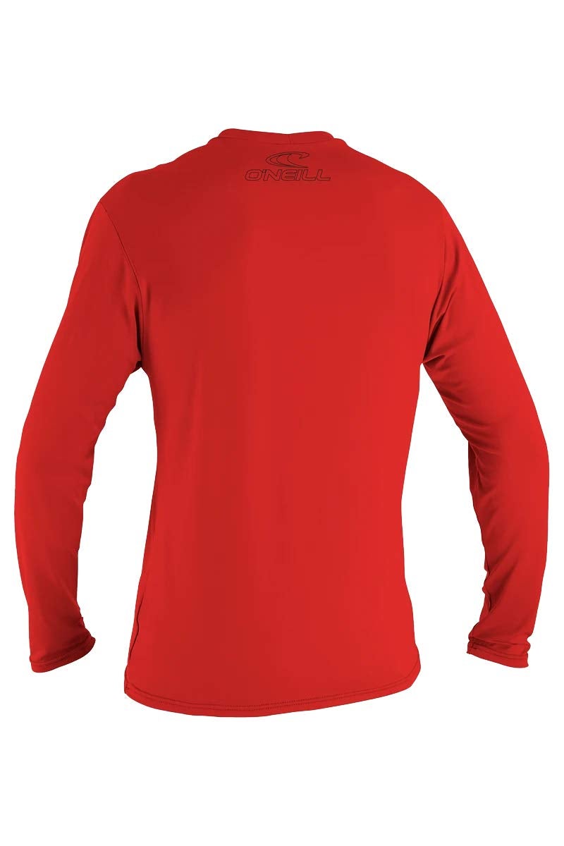 O'Neill Youth Basic Skins Long Sleeve Sun Shirt, UPF 50+ Sun Protection, Rash Prevention, Durable 6oz 4-Way Stretch Material with a Slim Fit for Surfing and All Water Activities, Red, 4 - Image 2