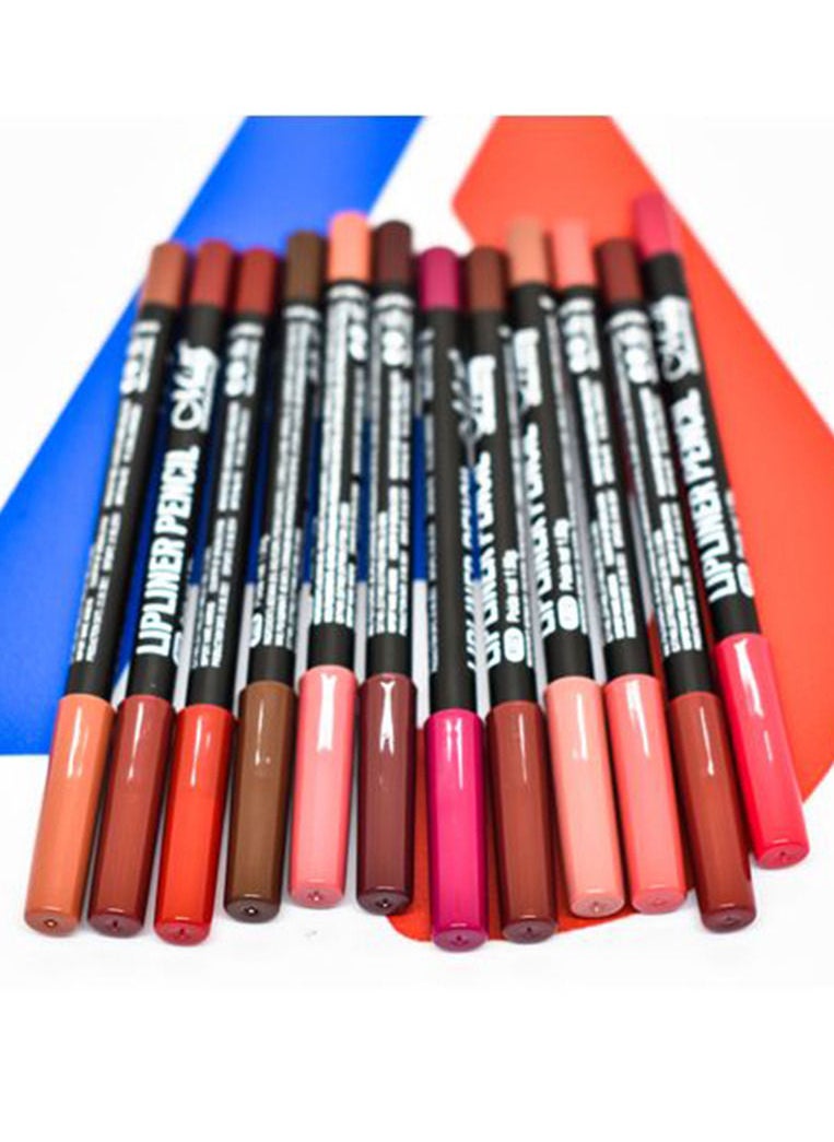 Menow - 12-Piece M.N Lip Liners 12 Colors - Image 1