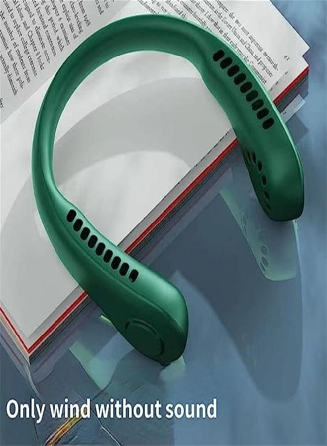 مروحة رقبة محمولة ، مروحة بدون شفرة بدون استخدام اليدين ، مروحة شخصية يمكن ارتداؤها ، شاشة رقمية ، بدون شفرة ، قابلة لإعادة الشحن ، تصميم سماعة رأس ، مروحة مكتب تعمل بالطاقة USB ، 3 سرعات. (5.9 * 2 * - Image 3