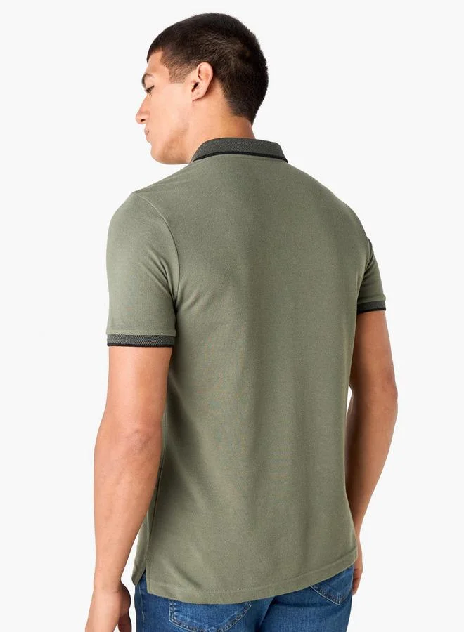 Splash FAV Embroidered Polo T-shirt with Short Sleeves