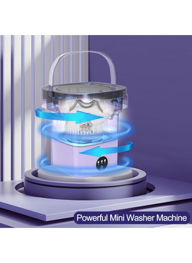 Small Portable Washing Machine with Spin Dryer – Fully Automatic Foldable Mini Washing Machine – Baby Clothes Washer – Mini Laundry Washer for Underwear, Socks & Newborn Clothes – Space-Saving Portable Bucket Washer for Travel, Vacation, Apartments, Dorms & Camping - Image 3