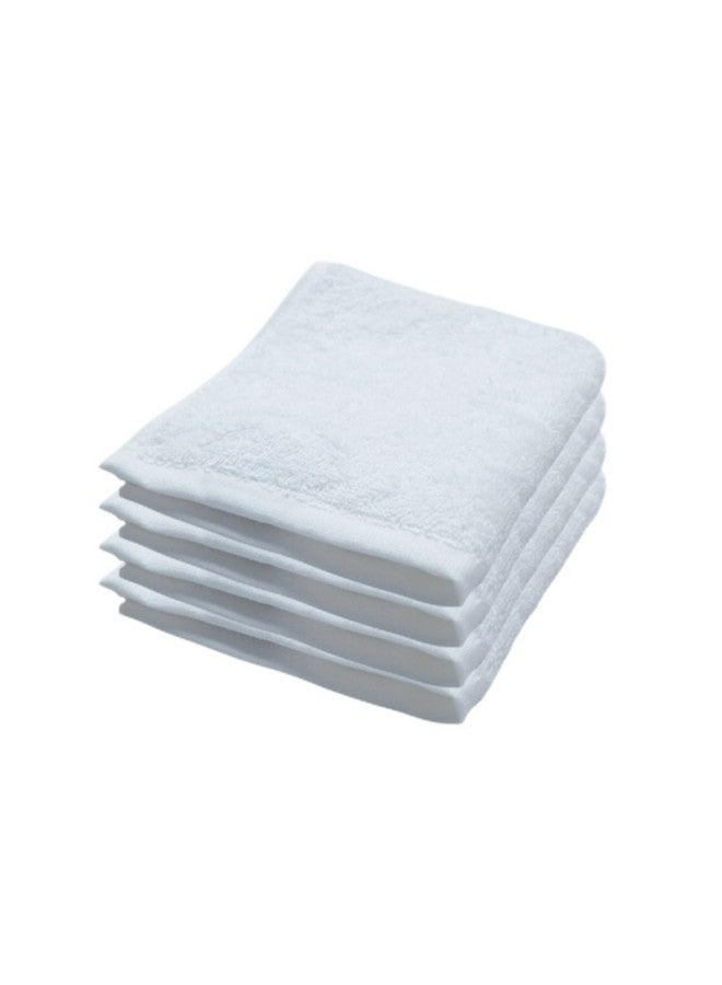 COTFLEX Face Towel Napkin Set, Small Size, 100% Cotton, Brilliant White, 12x12 Inch, Pack of (4) - Image 1