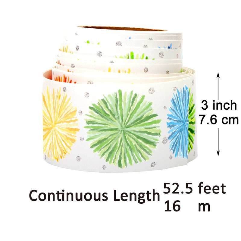 Youngever 52.5 ft Bulletin Board Borders for Classroom Decoration, Sunburst Design - Image 5