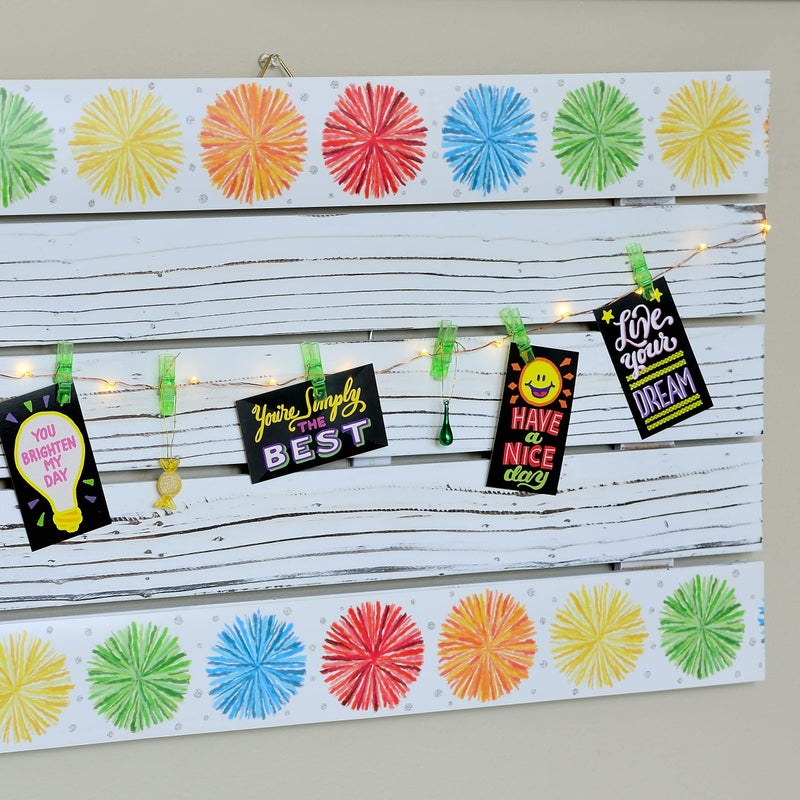 Youngever 52.5 ft Bulletin Board Borders for Classroom Decoration, Sunburst Design - Image 3