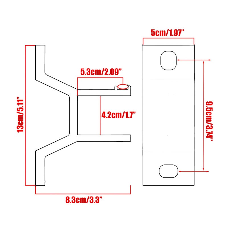BuleVina Retractable Awning Brackets Support Wall Mounting Replace Parts For Sunsetter Powered Awning (40Mm) Standard Manual Square Pipe Outdoor Patio Canopy Shade Fittings  Yard & Home Garden Accessory  White - Image 3
