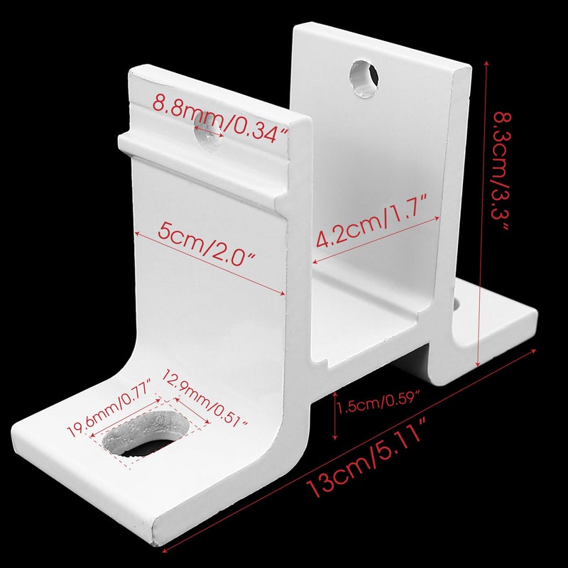 BuleVina Retractable Awning Brackets Support Wall Mounting Replace Parts For Sunsetter Powered Awning (40Mm) Standard Manual Square Pipe Outdoor Patio Canopy Shade Fittings  Yard & Home Garden Accessory  White - Image 2