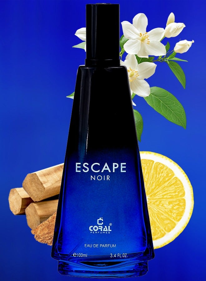 Coral Escape Noir Perfume For Men - Pack of 3 x 100ml | Eau De Parfum | Long-Lasting Luxury Perfume - Image 4