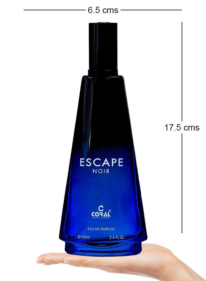 Coral Escape Noir Perfume For Men - Pack of 3 x 100ml | Eau De Parfum | Long-Lasting Luxury Perfume - Image 5