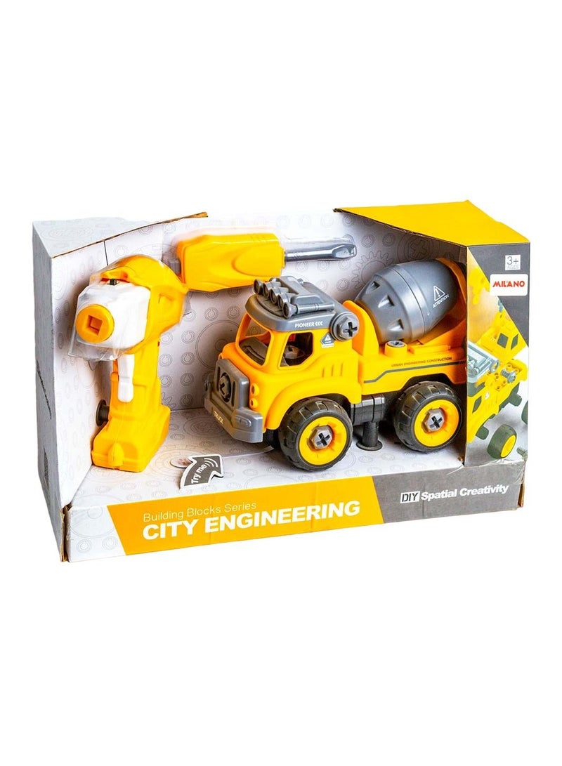 Cement Mixer Truck City Engineering with Remote Control - 8015