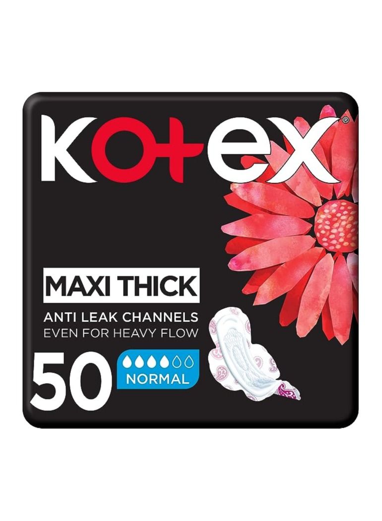 Kotex Maxi Thick Normal With Wings 50 Pads - Image 1