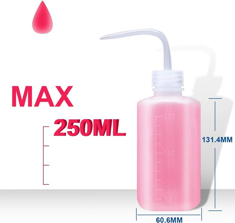 Young4us Wash bottle, 3 Pack LDPE Squeeze Bottles, Safe Plastic Low Density Polyethylene Watering Bottle Tattoo Wash Bottle with Narrow Mouth, for Chemistry, Industry, Lab & Gardening, 500, 250,150ml - Image 3