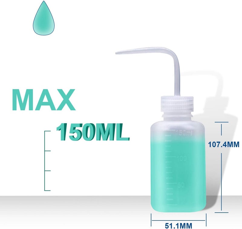 Young4us Wash bottle, 3 Pack LDPE Squeeze Bottles, Safe Plastic Low Density Polyethylene Watering Bottle Tattoo Wash Bottle with Narrow Mouth, for Chemistry, Industry, Lab & Gardening, 500, 250,150ml - Image 4