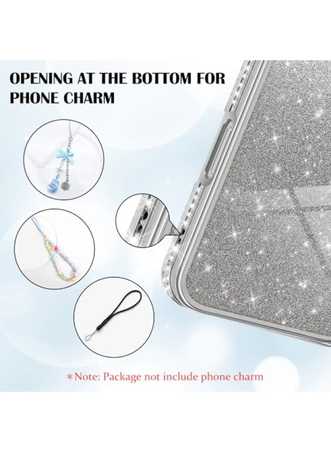 iPhone 17 Pro Max Case, Luxury Glitter Rhinestone Electroplated Clear Case with Shimmering Camera Lens Protector, Shock-Absorbing Case - Image 5