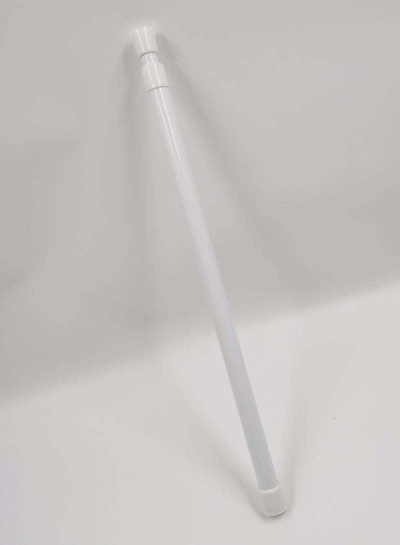 Adjustable Tension Pole 40-70cm - White | No Drill Shower Curtain Rod & Closet Organizer | Heavy Duty Spring-Loaded Rod for Bathroom, Kitchen, Shelving - Image 1