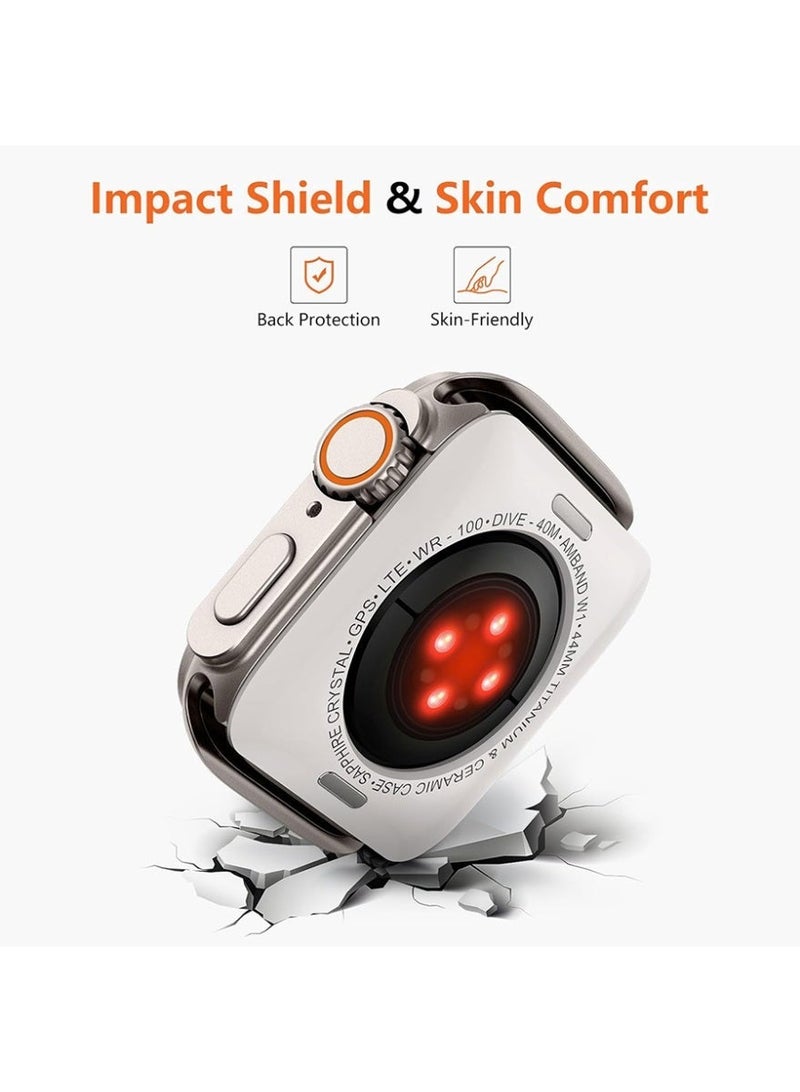 Metal protective shell 2-in-1 design is suitable for Apple watch series 4/5/6/SE/SE2/SE3 44MM + screen protector - Image 5
