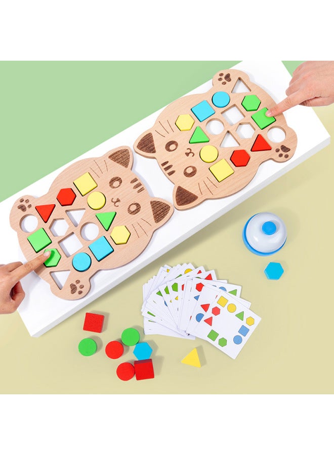 Enlightenment Early Education Educational Toys 3-6 Years Old Geometric Matching Montessori Education Parent-Child Interactive Battle Board Game-Color:Single Crocodile 0.4 (color Box) - Image 4