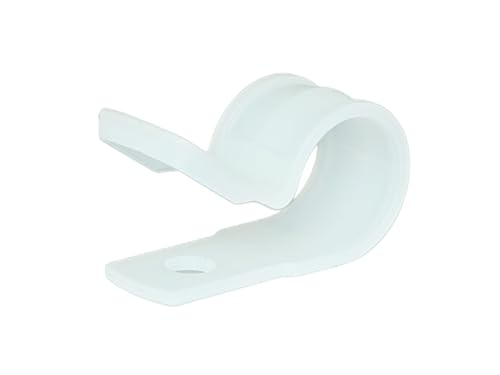 SECURE CABLETIES Secure 1/2 Inch Premium R Type Natural Nylon Screw Mount Cable Clamp for Wire Management - 100 Pack - Image 5