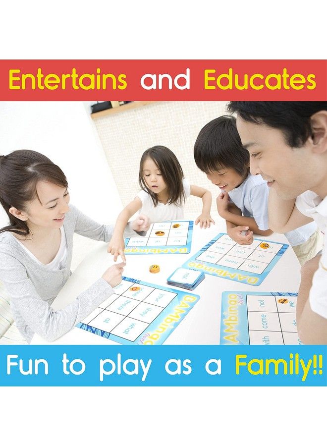 Sight Word Bingo Game Level 1 And Level 2 Learn To Read Vocabulary For Preschool Kids Kindergarten First Grade Learning Dolch Fry Words Lists Children Reading Educational Flash Cards - Image 4