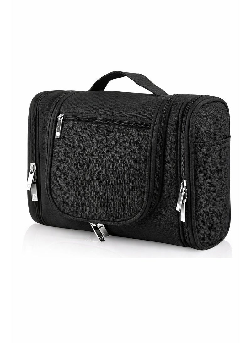 Men Women Travel Wash Bag Toiletry Organizer Pouch Shaving Cosmetic Make Up Case Navy  Beige - Image 2