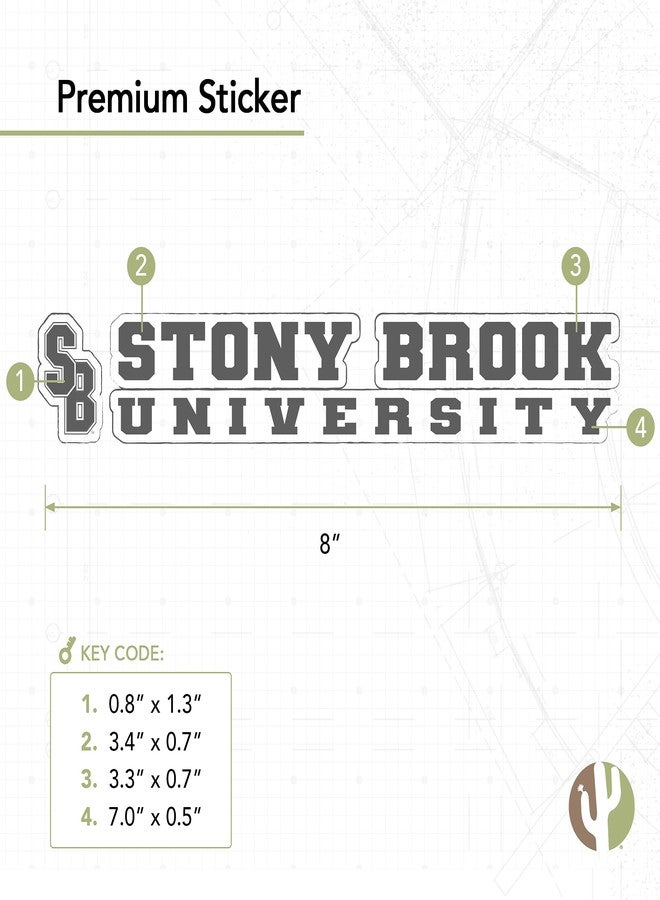 Desert Cactus Stony Brook University Sticker Seawolves Name Logo Vinyl Decal Laptop Water Bottle Car Scrapbook (8 Inch Sticker) - Image 2