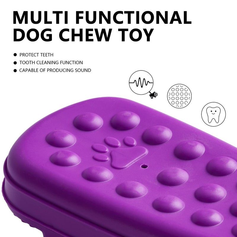MECOOL Dog Toy Unbreakable Slippers Squeaky Dog Toys for Teehing Chewing Size for Medium and Samll Breeds(Purple) - Image 4