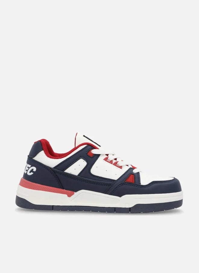 Hi-Tec Men’s Casual Sneakers – Navy Blue & White Lace-Up Sports Shoes - Image 1