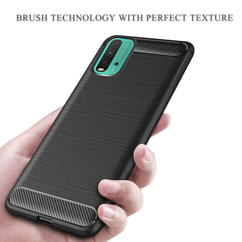 Nishtech for Redmi 9 Power (2021) Carbon Fiber Hybrid Armor Shock Proof TPU Back Case Cover - Image 3