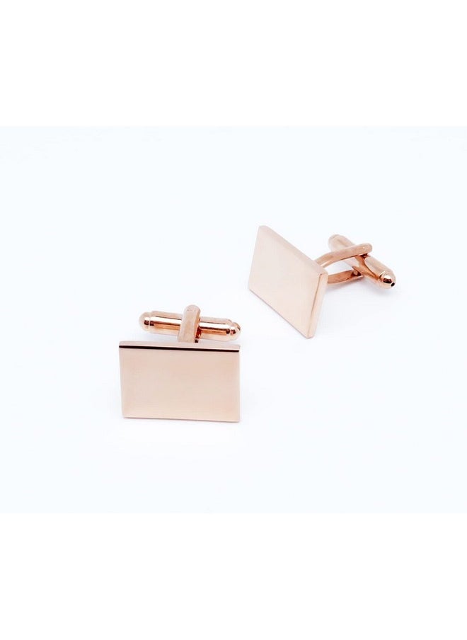 Jonwo Classic Rectangle Stainless Steel Men'S Cufflinks In Gift Box Classic Tuxedo Shirt Cuff Link For Wedding Formal Business (Pink)  - Image 3